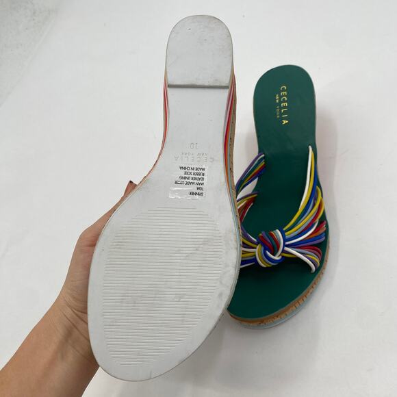 Anthropologie Cecelia New York Rainbow Wedge Sandals - Picture 5 of 6